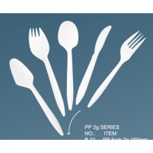 Popular PP 2,5g peso leve Plastic Cutlery Set / peso médio Plastic Cutlery